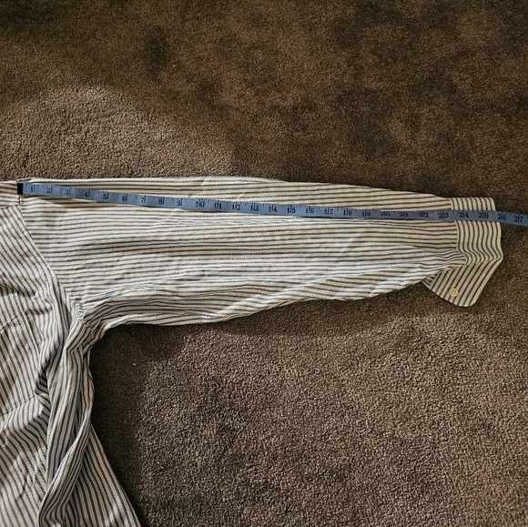 LL bean striped button down - Picture 3 of 4